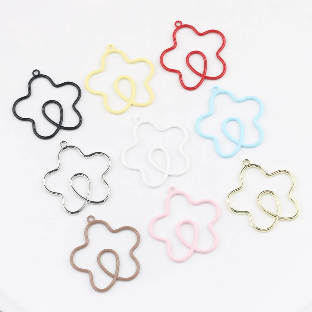 

10 шт., модные милые подвески в форме цветка, подвеска, сделай сам, аксессуары для изготовления ювелирных изделий ручной работы, серьги, ожерелье, браслет