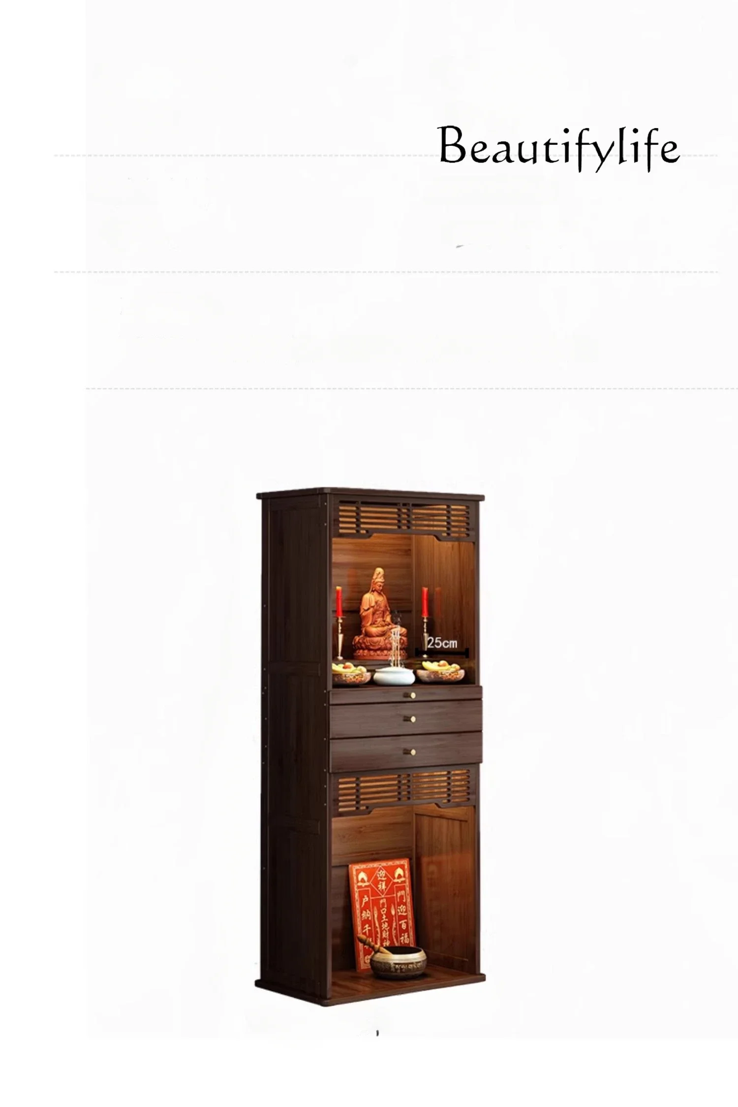 Buddha Shrine Altar Clothes Closet Buddha Cabinet Worship Table Shrine Buddha Statue Household Bamboo Altar