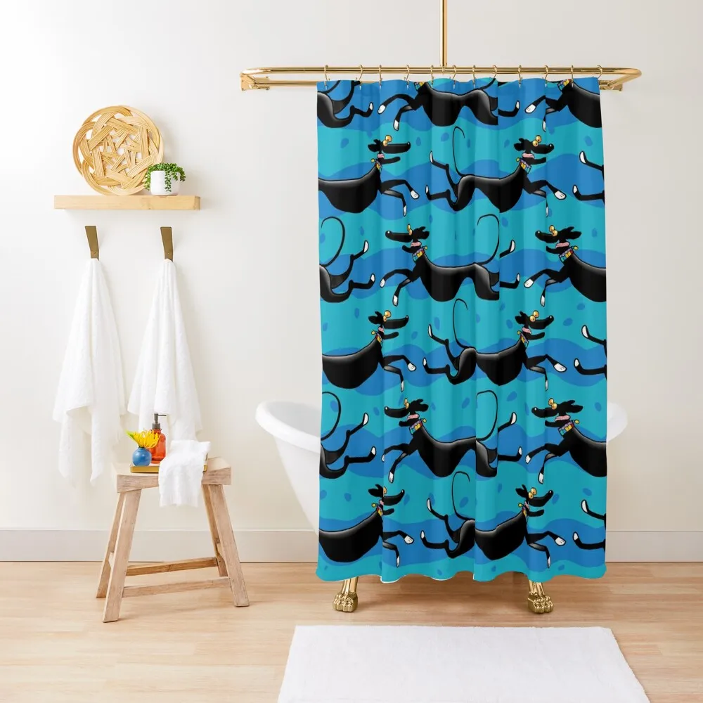 

Blue Zoomies pattern Shower Curtain Cute Shower Washable Waterproof Fabric Shower Bathroom And Products Curtain