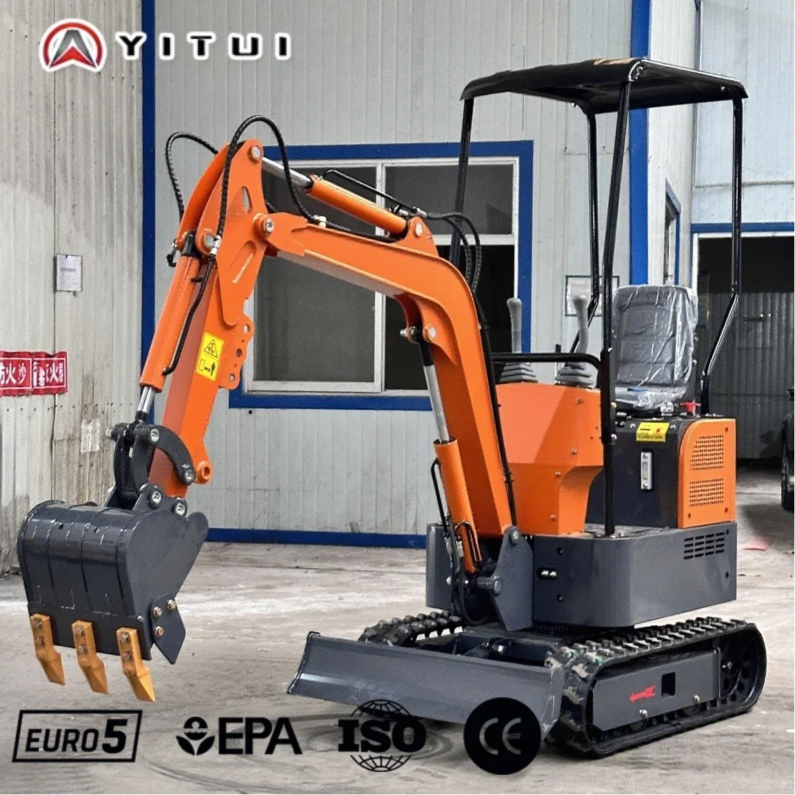 حفارات صغيرة جديدة 2025 تسليم سريع 1.5 طن حفارات يورو 5/Epa مخصصة للفناء الخلفي والحديقة المناظر الطبيعية