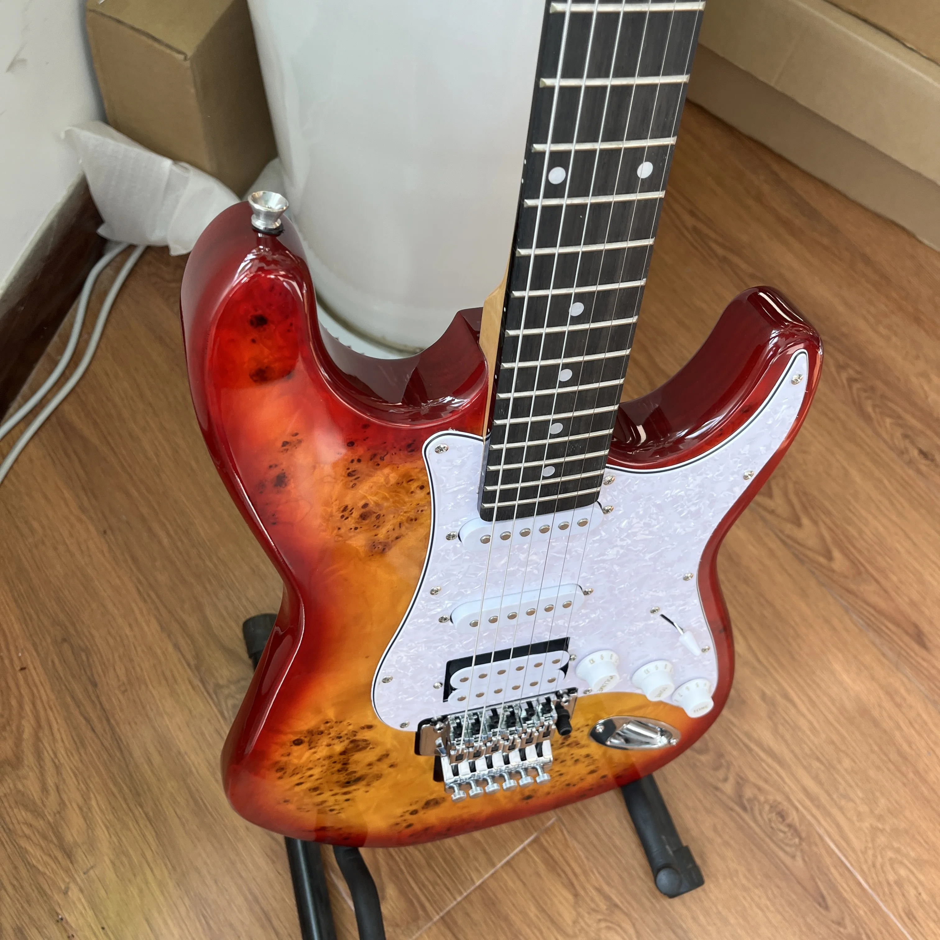 Pastillas de guitarra eléctrica H-S-S diapasón de palisandro almacén de EE. UU. regalo de Navidad envío gratis