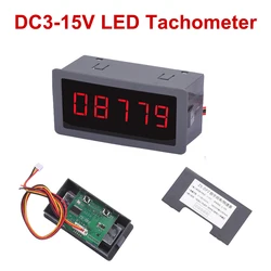 DC 3-15V 5 Digit LED Digital Tachometer Speed and Frequency Test Speed Sensor Brushless Motor Speedometer For Lathe Conveyor