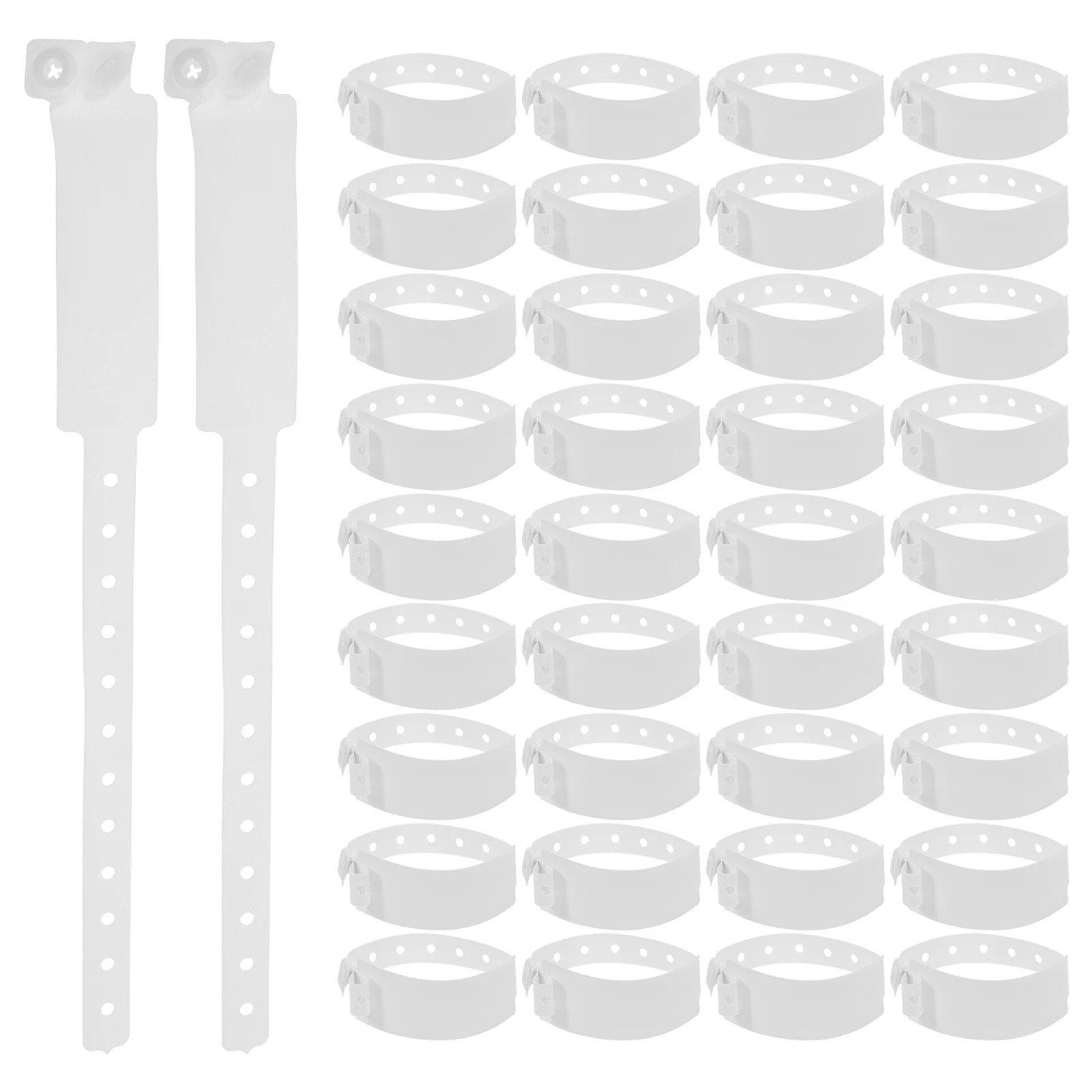 100 Pcs Wrist Band Disposable Medical Wristband Supplies Bracelets Wristbands White Hospital