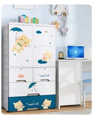 Drawer style baby storage cabinet, plastic baby wardrobe, children's clothing storage box, household snack storage cabinet