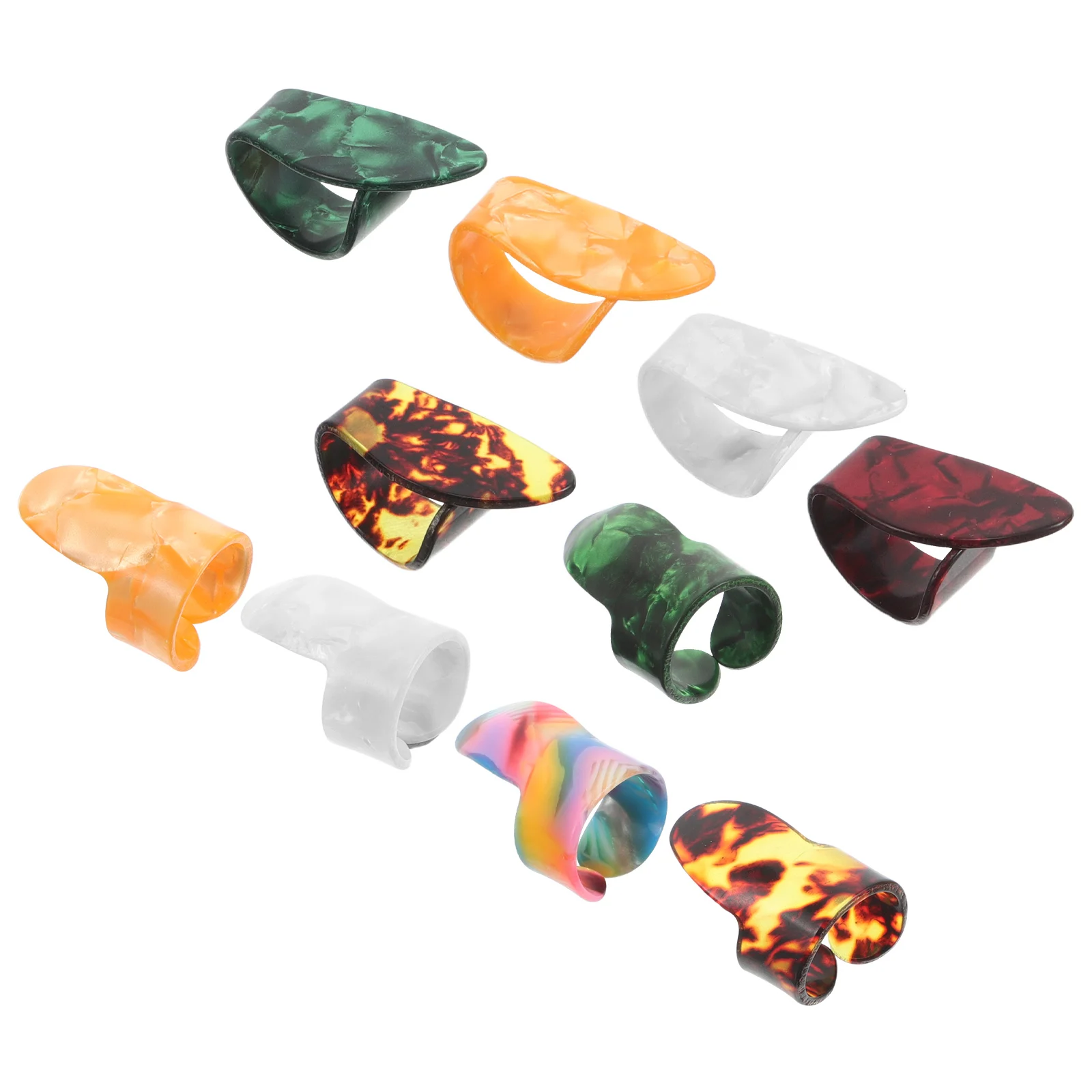 

10 Guitar Stall Picks Electric Bass Plectrums Acoustic Thumb Guards Electric Bass Picks Durable PE Comfort Fit Accessories