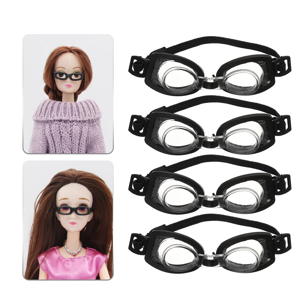 

4 Pcs Swimming Goggles Babies Dolls Mini Baby Model Decors Girl Glasses Children Plaything Accessories Miniature