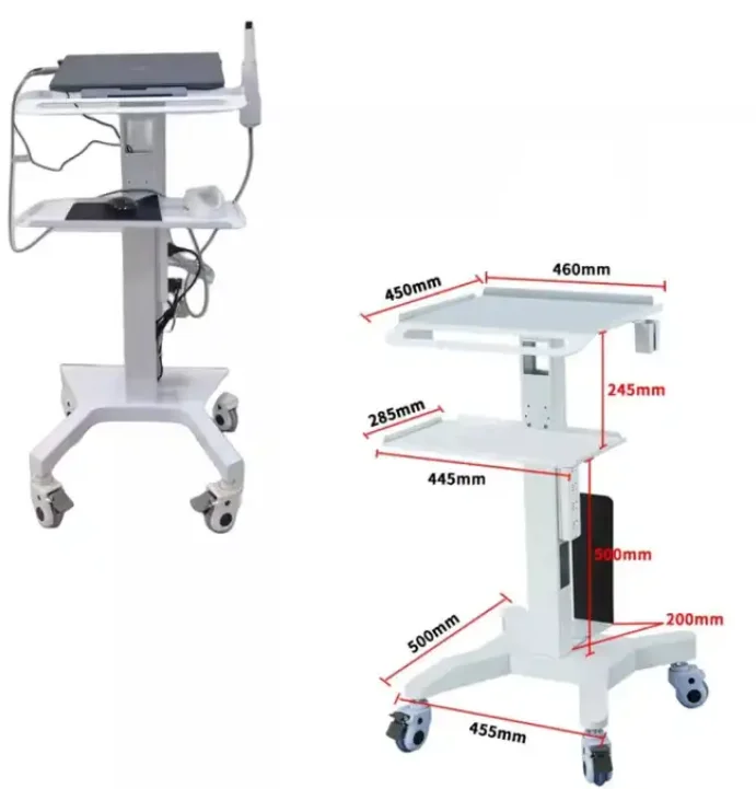 Mobile Dental oral Scanner Cart Intraoral Scanner Trolley Tool Cart With Bracket Tray Hoder