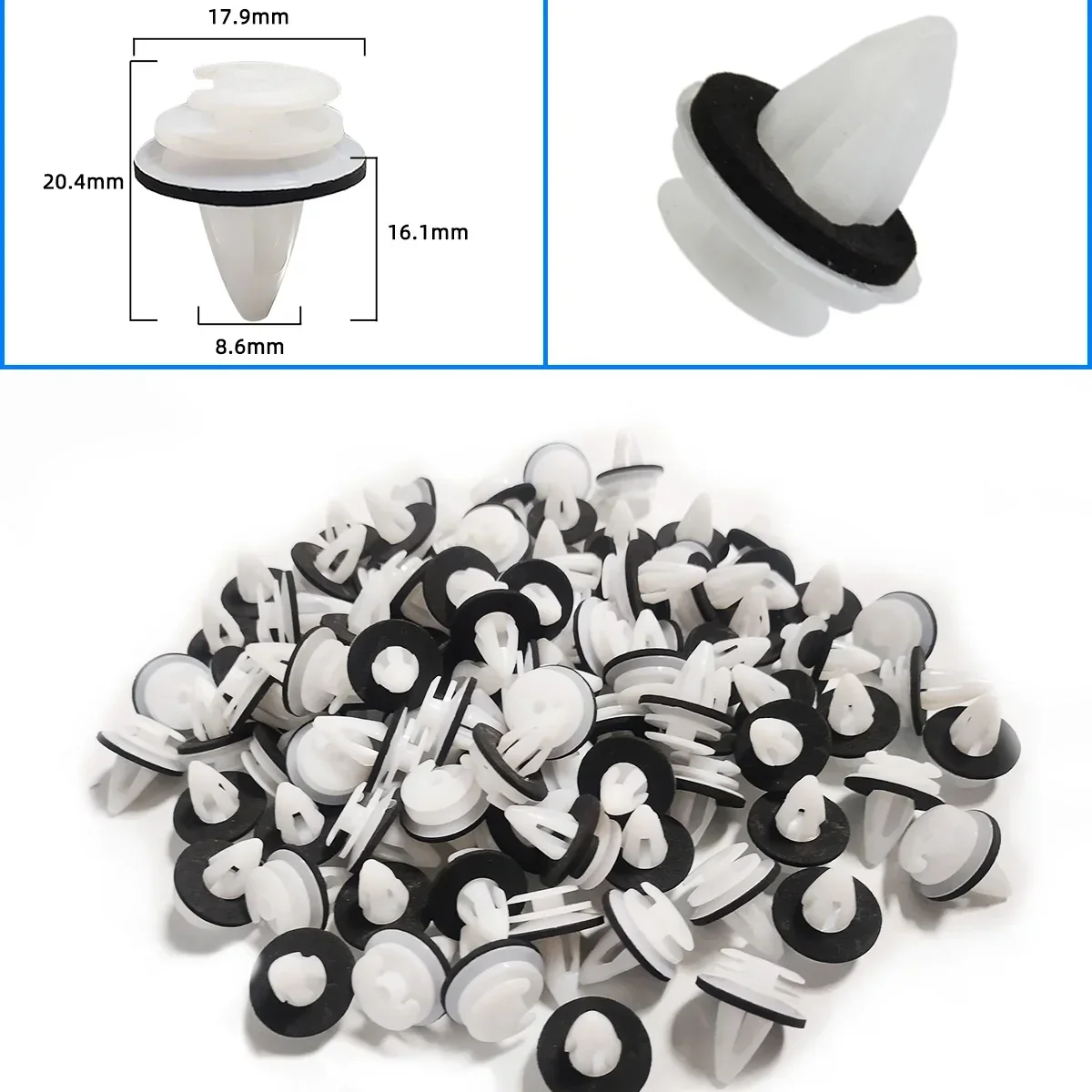 20/50Pcs Door Panel Clips 9mm Hole Auto Fastener Clip For BMW E34 E36 E38 E39 E46 M3 M5 Z3 X5 Door Panel Clips Accessories