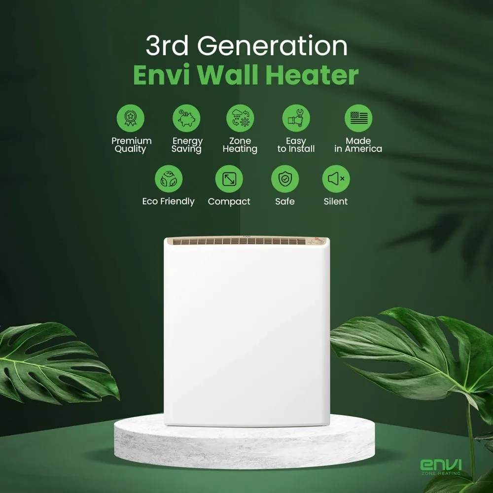 Indoor plug-in electric panel wall mounted heater, energy-saving 24/7 heating, with safety sensor protection