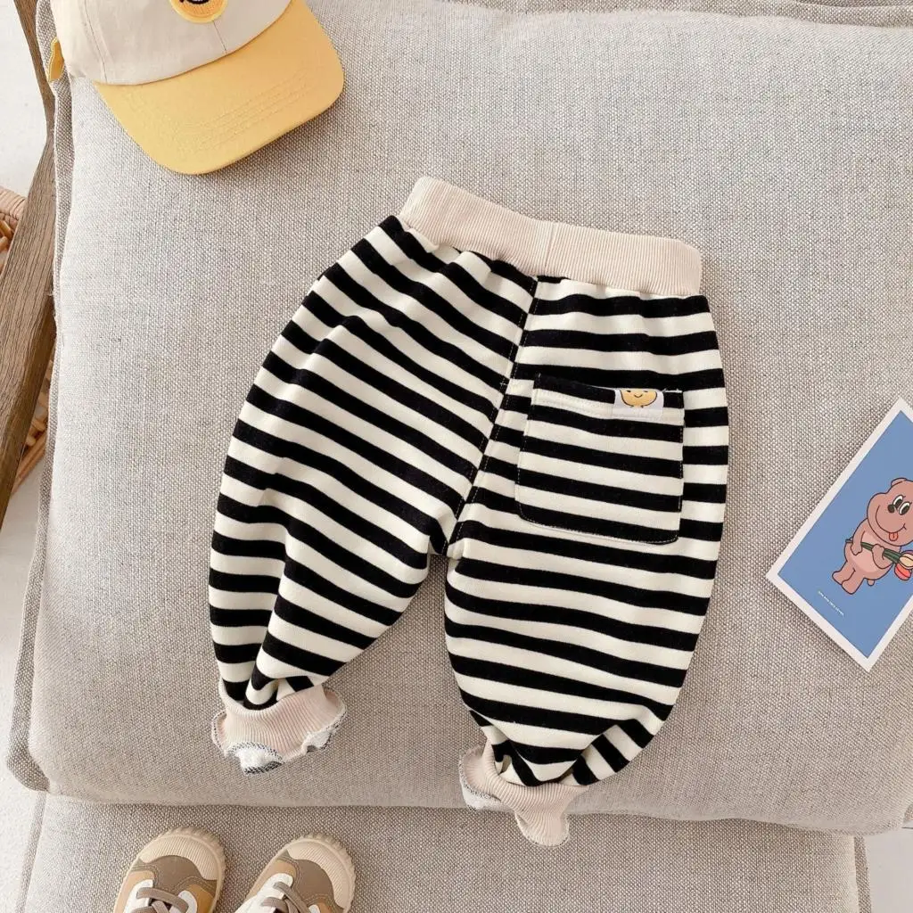 

2022 Spring Autumn new Baby Boys Girls Kids Soft Cotton Striped Pants Comfortable Casual Long Pants Children Trousers Clothes