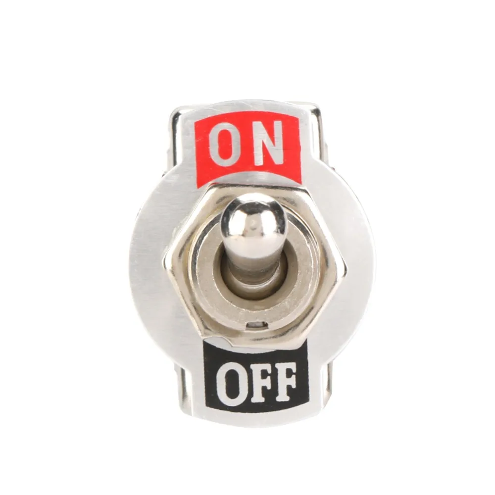 5PCS 6.3 Quick Pins Mini Toggle Switch 1021 12mm Mount Hole 2 Pin 2 Position ON-OFF Easy Hand Control Compact Mechanical Valve