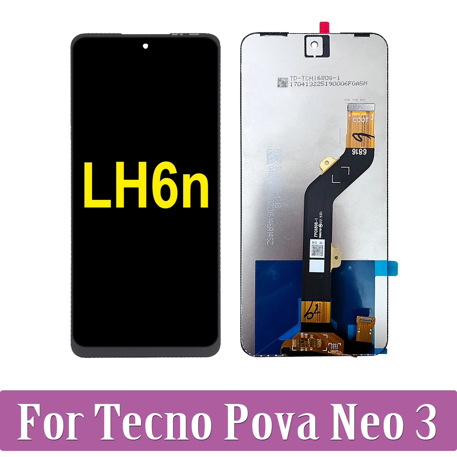 

For Tecno Pova Neo 3 Neo3 LH6n LCD Display Touch Screen Replacement Digitizer Assembly