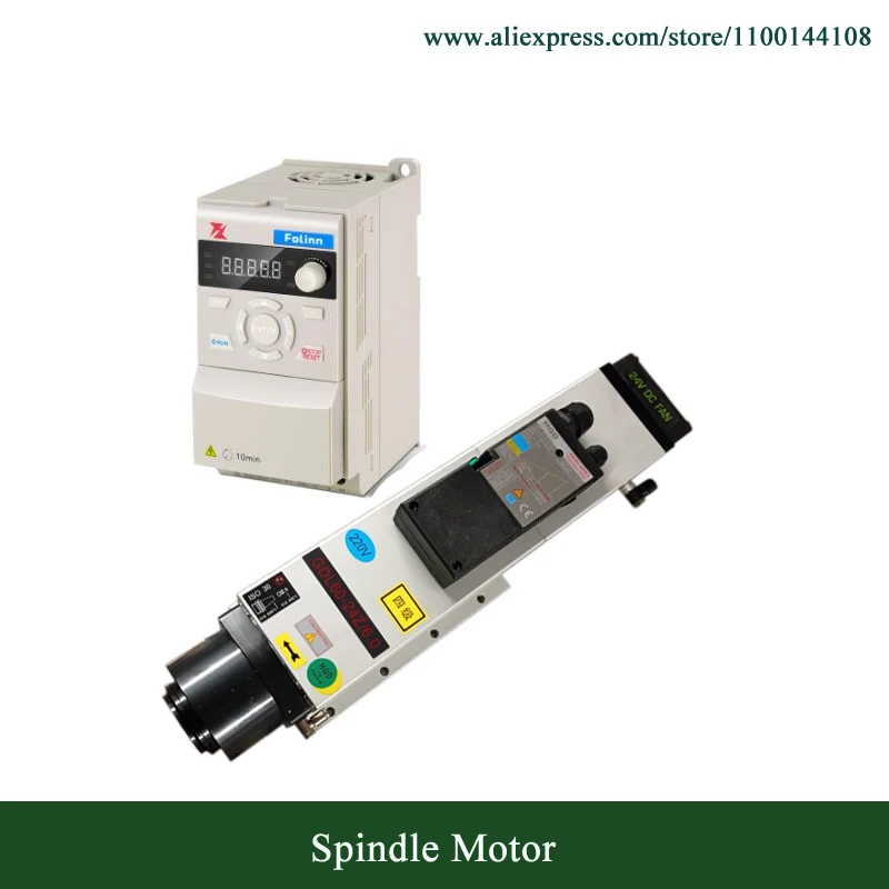 

GDL60-24Z/6.0 ATC Spindle Motor 6kw ISO30 24000rpm 800HZ + 7.5kw VFD Inverter + 10pcs ISO30-ER25-50L + 1pc resistor 1000w