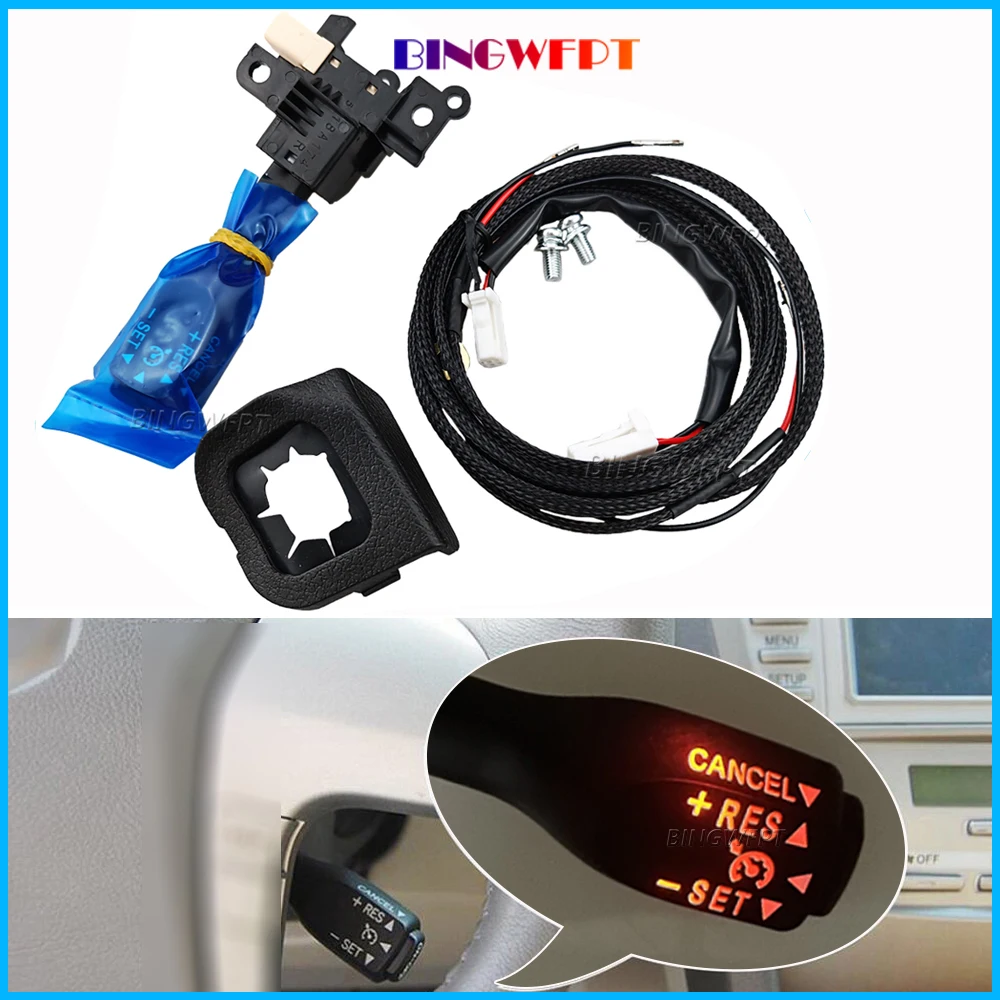 For TOYOTA COROLLA AURIS II E18 2013-2018 With Blue Backlight Cruise Control Switch Kit 45186-02210 Dust Cover 45186-02210-C0