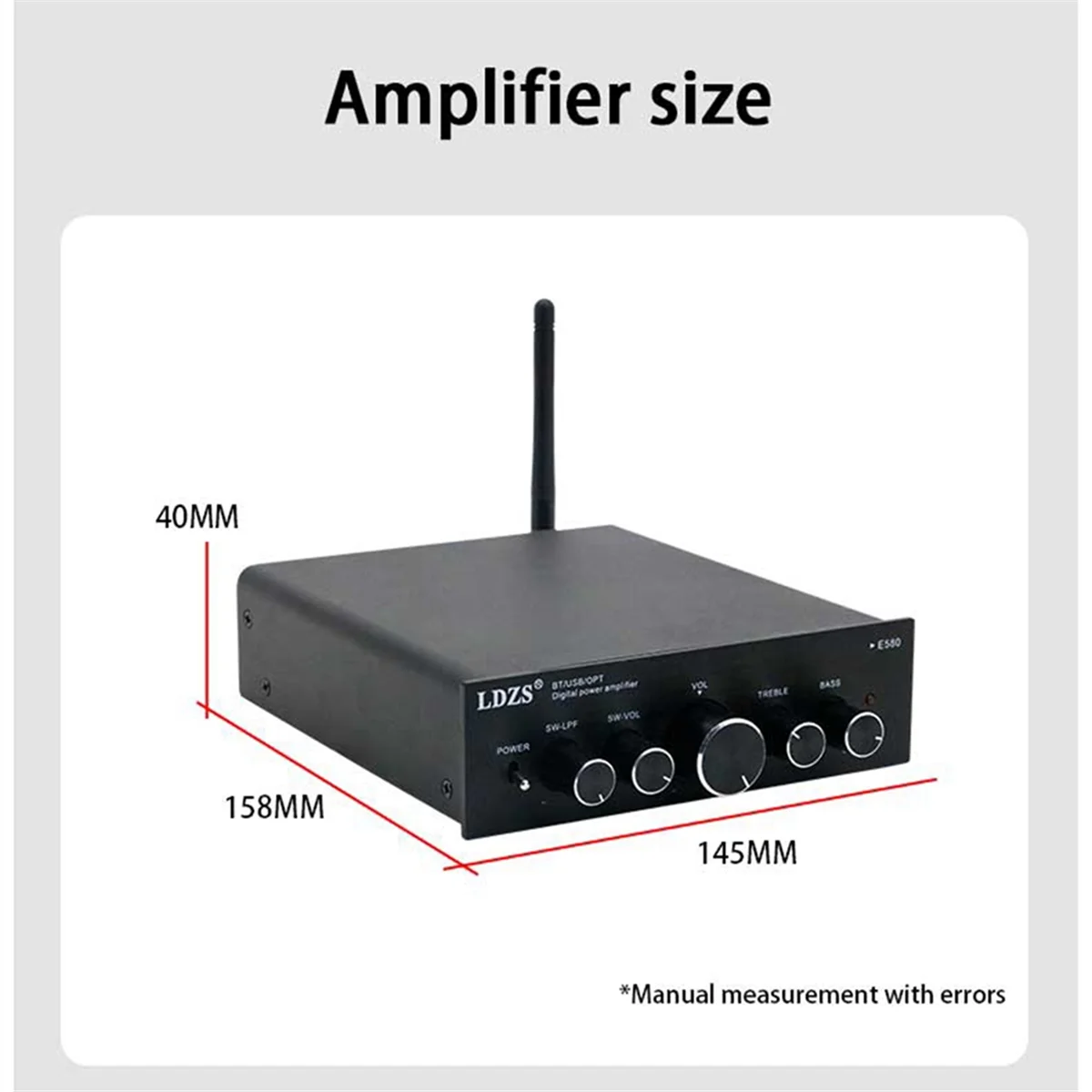 LDZS 2.1 Channel Power Amplifier for Home Use Digital Small Power Amplifier Desktop Fever Car Bluetooth Stereo EU PLUG