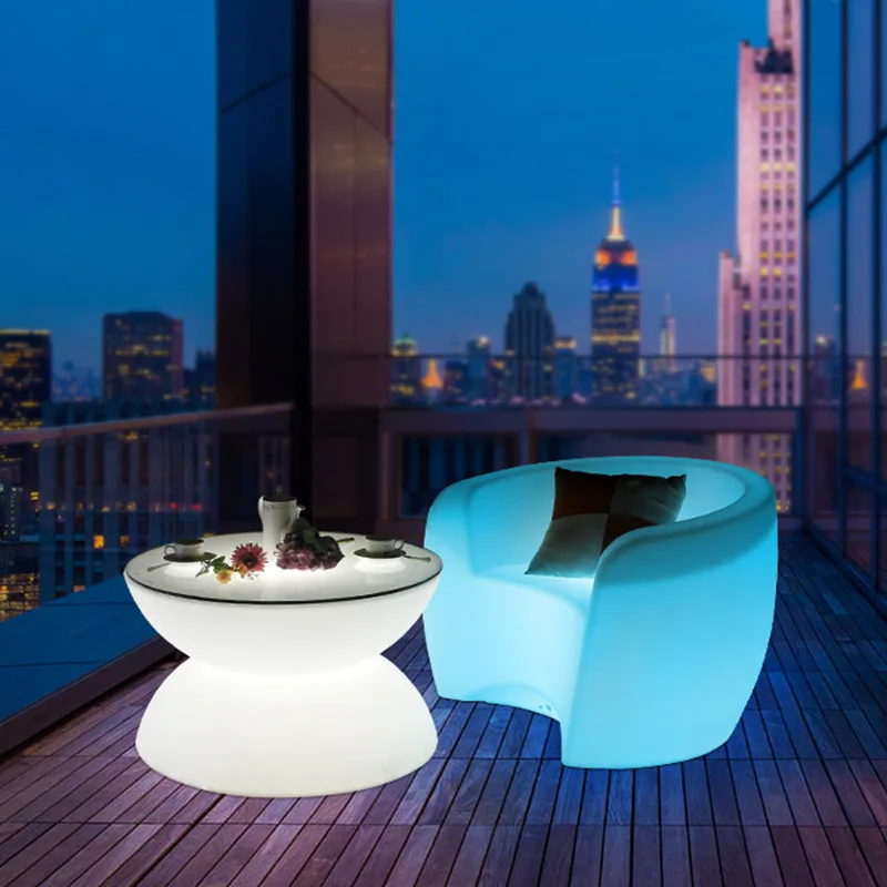 stool chairs led furniture bar  rechargeable  furniture with remote control outdoor furniture bar tables