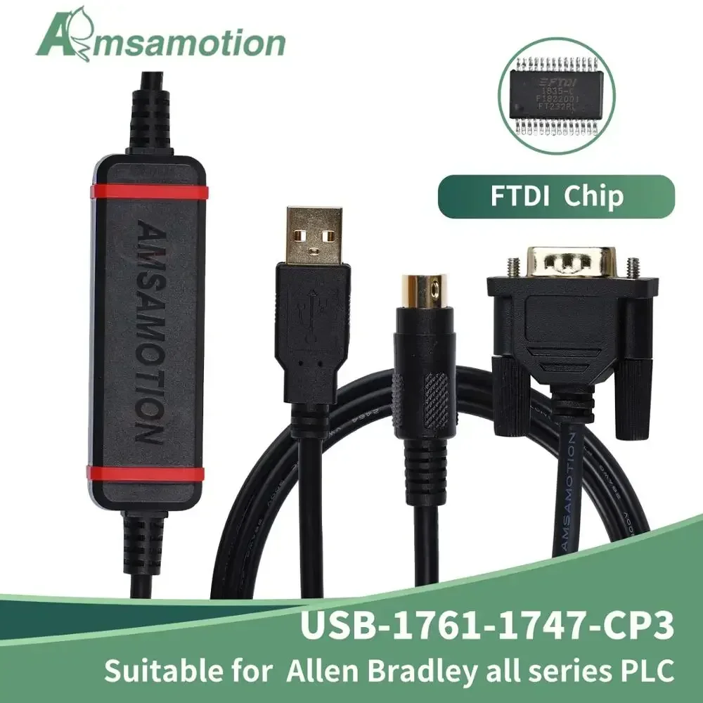 USB-1761-1747-CP3 For Allen Bradley AB PLC Programming Cable USB To RS232 Adapter MicroLogix1000/1200/1400/1500 SLC-03/04/05