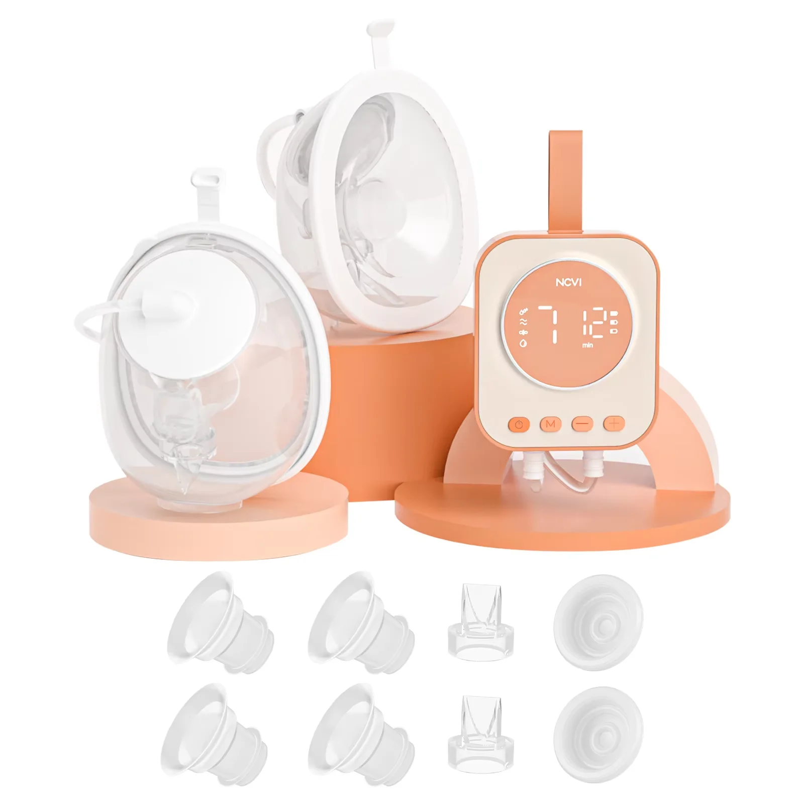 Электрический молокоотсос NCVI, без помощи рук, с насосом для грудного вскармливания, 4 режима, 9 уровней, чашки с защитой от утечек 150 мл