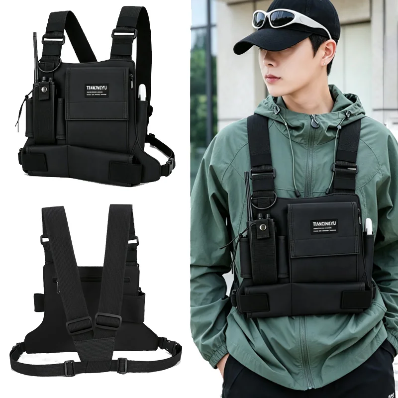 2026 New Chest bags unisex Function Chest Rig Bag Men Vest Backpack Walkie-talkie bag for running fishing cycling outdoor Sports