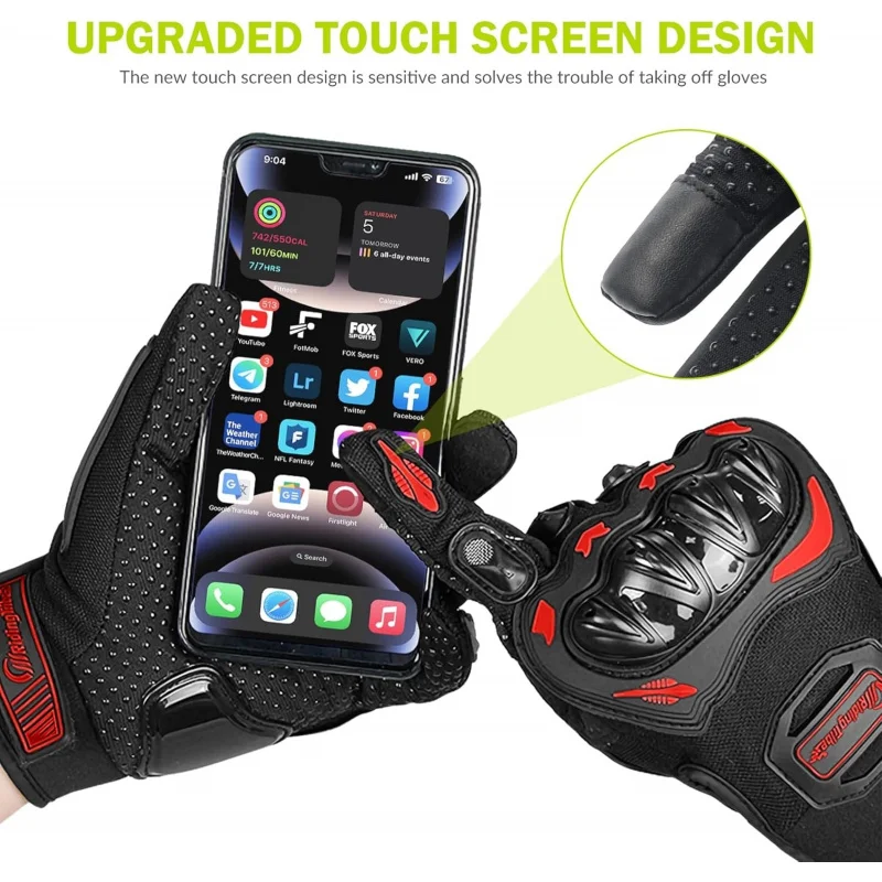 

Waterproof Windproof Winter Motorcycle Gloves Touchscreen Full Finger Warm Protective Gear for Men Women Motorbike Gloves