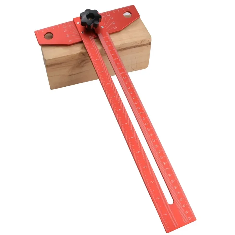Aluminum Alloy T Square Ruler Adjustable Sliding Combination Angle Finder Multi Functional Scribing Tool for Woodworking