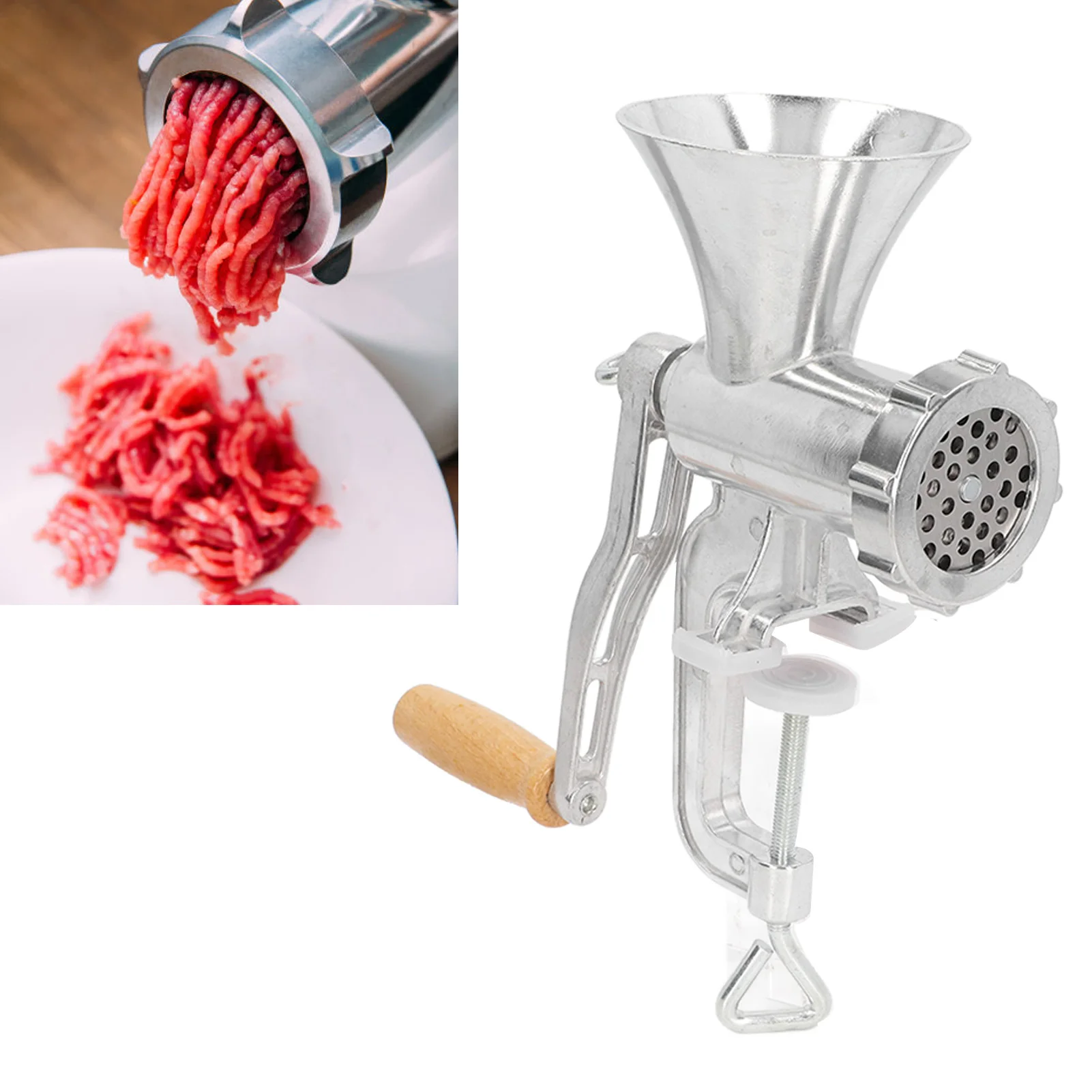 Multifunctional Meat Grinder Aluminum Alloy Manual Household Kitchenware Mixer for Sausage Filling Multifunctional Meat Grinder