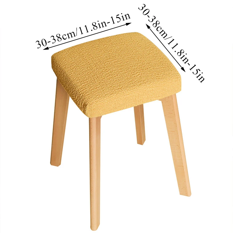 Removable Chair Cover Stool Cover Dressing Stool Cover Square Seat Cover Elastic Stretch Slipcover Chair Protect Dust Cover