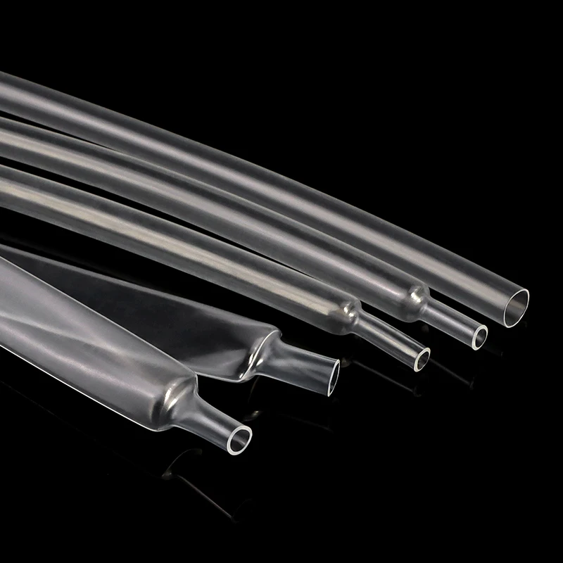 2/5/10 m 2:1 Schrumpfschlauch, transparent, Durchmesser 0,6 mm ~ 120 mm, DIY-Kabelreparaturhülle, wasserdicht, isolierte Schutzhülle, 600 V