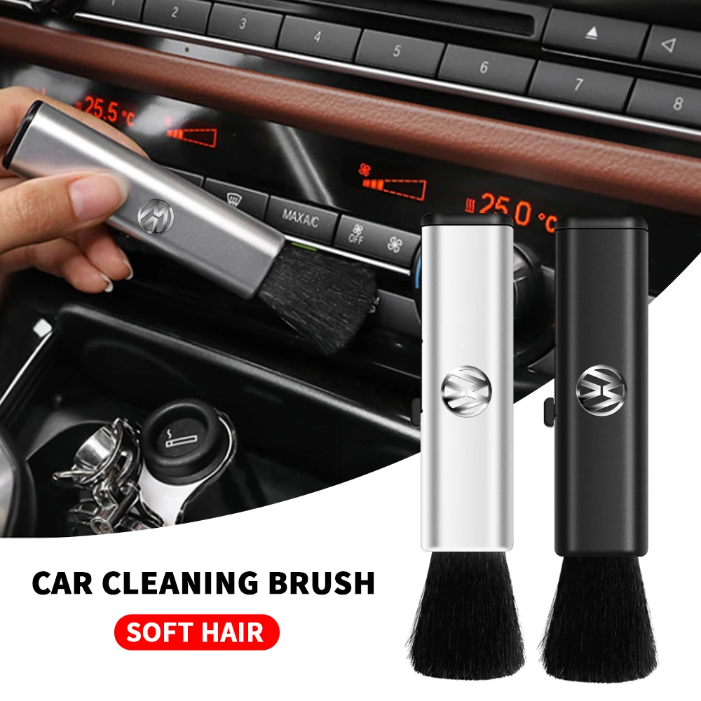 

Car Dust Remover Air Vent Detailing Cleaning Retractable Soft Brush Auto Valve for Volkswagen VW Polo R Golf Beetle Touran Rline