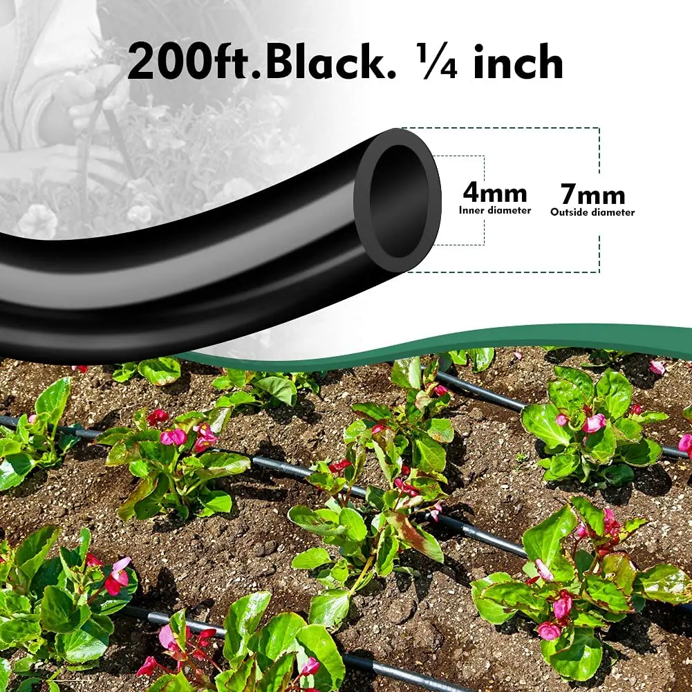 Garden Irrigation System Soft PVC Tube Pipe 3/5mm 4/7mm 8/11mm for Micro Sprinkler or Dripper Arrow