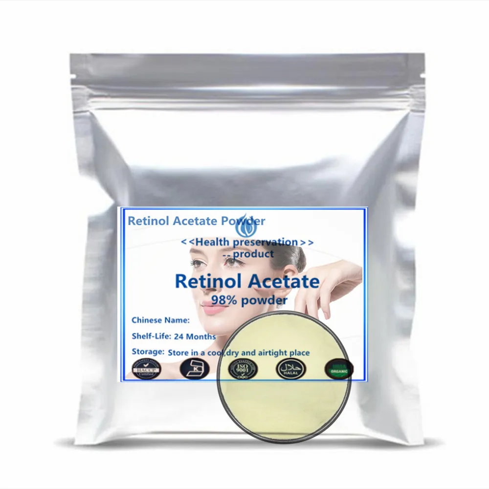 

98% Retinol Acetate Powder Cosmetic Raw Material | Vitamin A Derivative for Skin Care, Anti-Wrinkle & Elasticity Improvement, St
