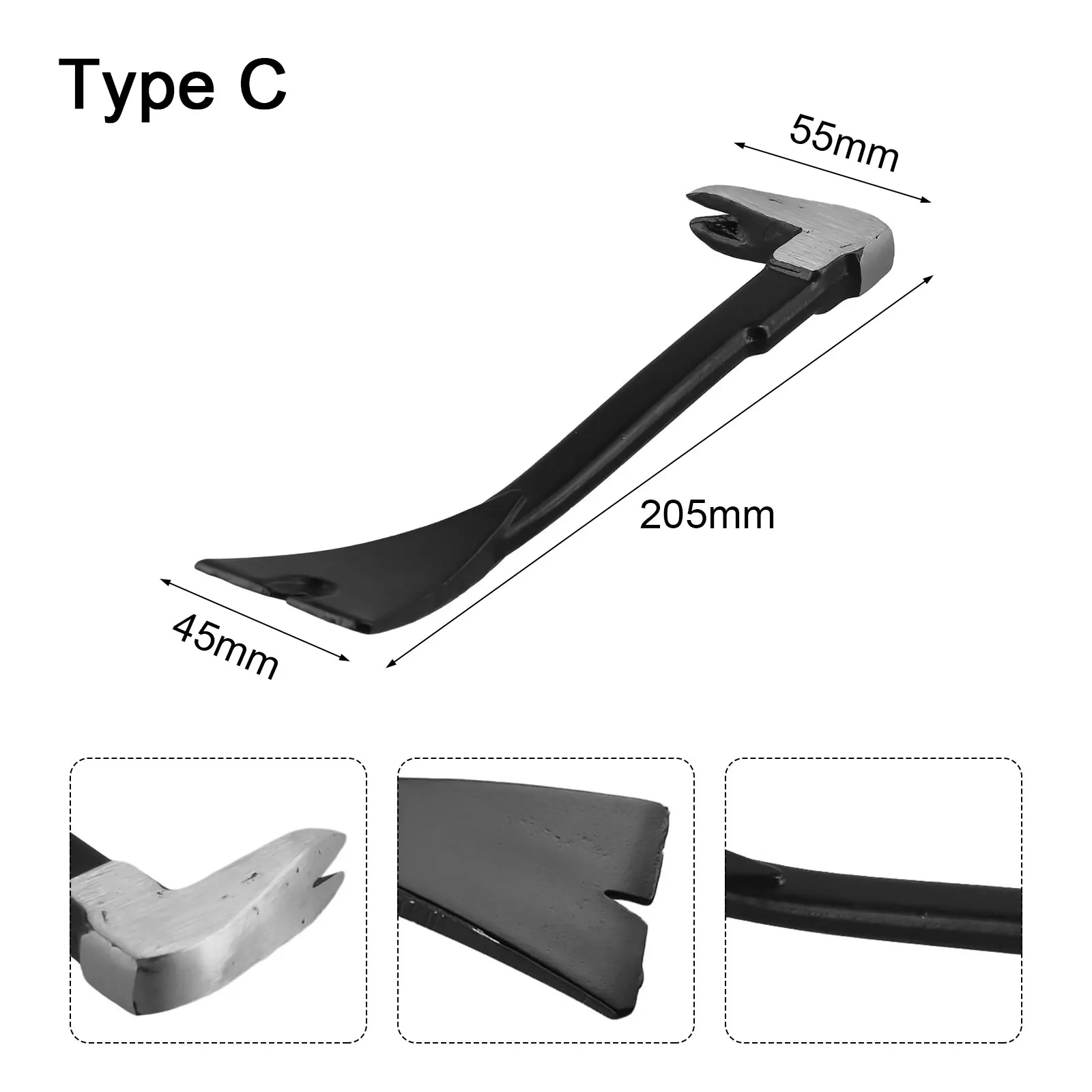 أداة إعادة تشكيل المنزل أداة المخل تصميم مدمج مناطق الضرب المزدوجة لاستخلاص الأظافر للمشروعات المنزلية لمهام التجديد #3