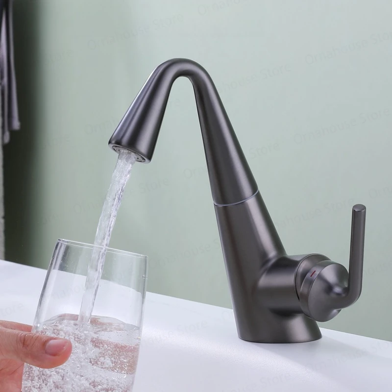 

Выдвижной поворотный смеситель для раковины, латунный и цинковый смеситель для раковины, горячий и холодный смеситель для ванной комнаты, выдвижной смеситель для раковины на палубе