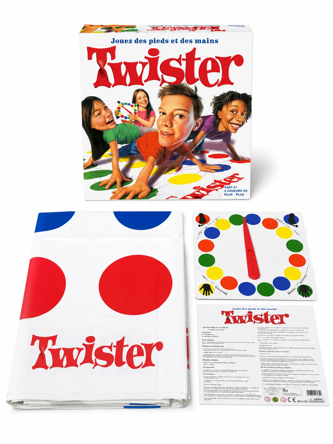 French Language Twister Game, Family Party Balance Game, Interactive Floor Mat Toy for Kids and Adults