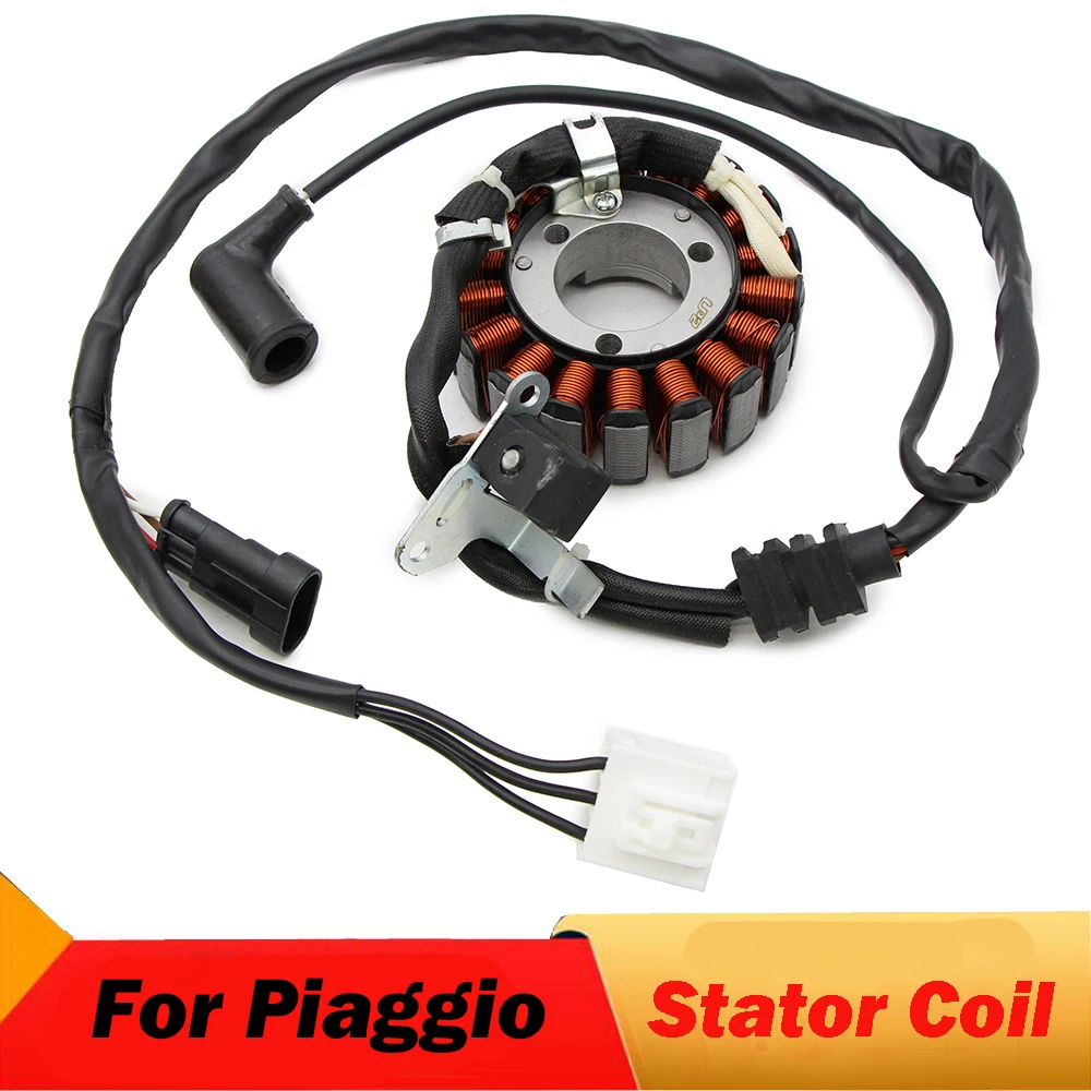 Motorcycle Generator Magneto Stator Coil For Piaggio VESPA GTS300 20 Beverly 500 MP3 300 X7 125 X8 250 X10 125 X EVO 250 58202R