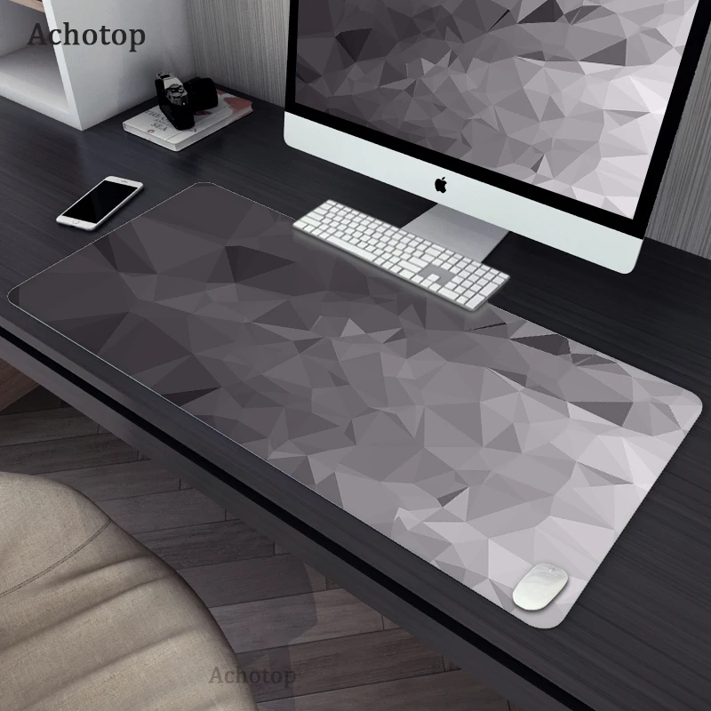 

Black and White Gamer Mousepad Carpet Accessories Topographic Table Mat Marble Black 100x50cm Custom Pc Mouse Support Deskmat