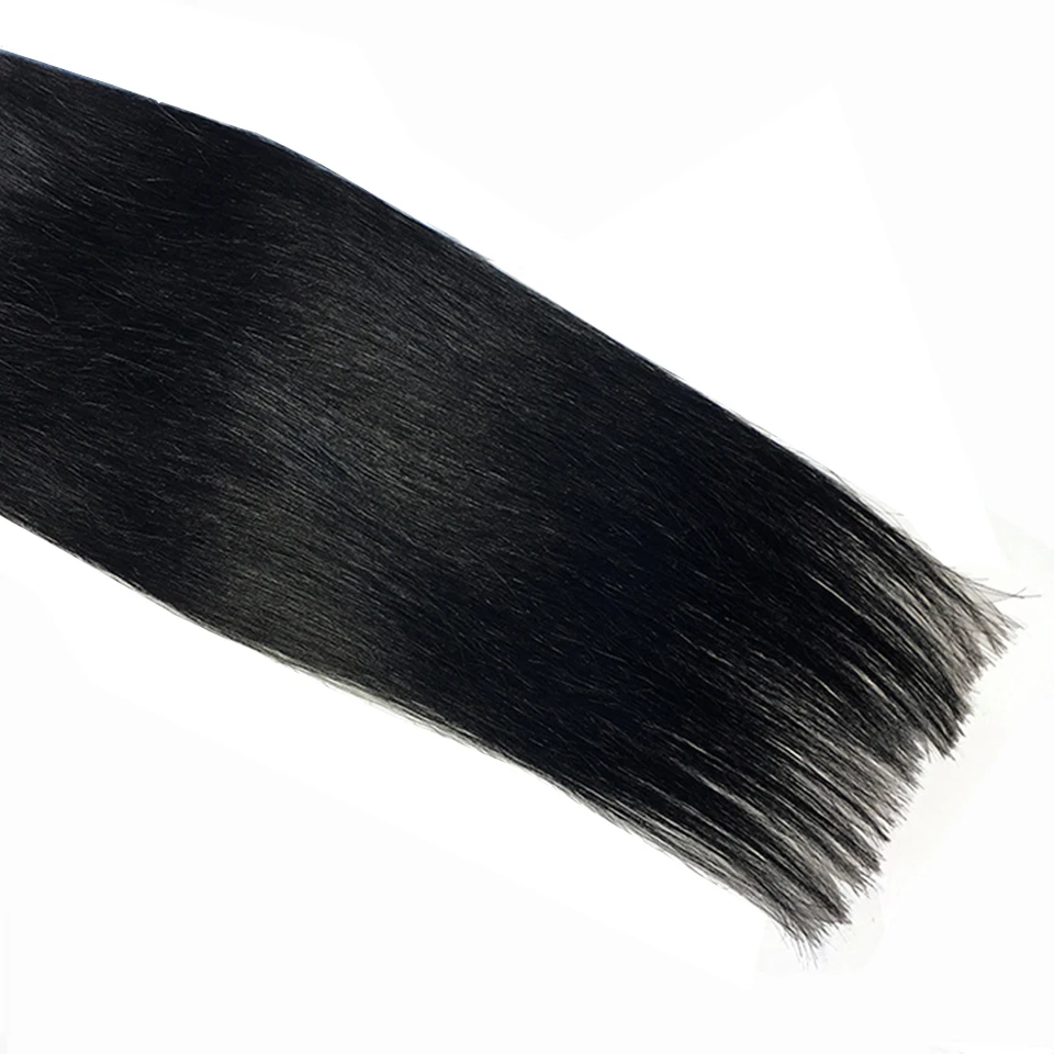 Band In Menschliches Haar Extensions #1 Schwarz 100% Real Menschliches Haar Haut Schuss Klebe Kleber Auf Für Salon Hohe qualität