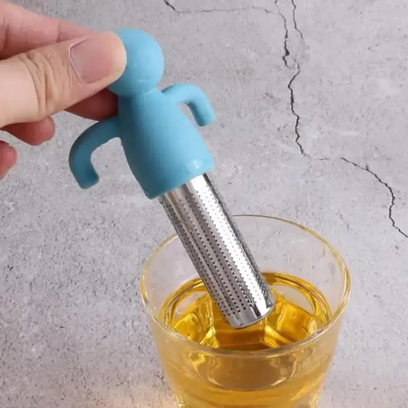 Stainless Steel Tea Infuser Creative Human-shaped Design Kitchen Reusable for Home Brewing