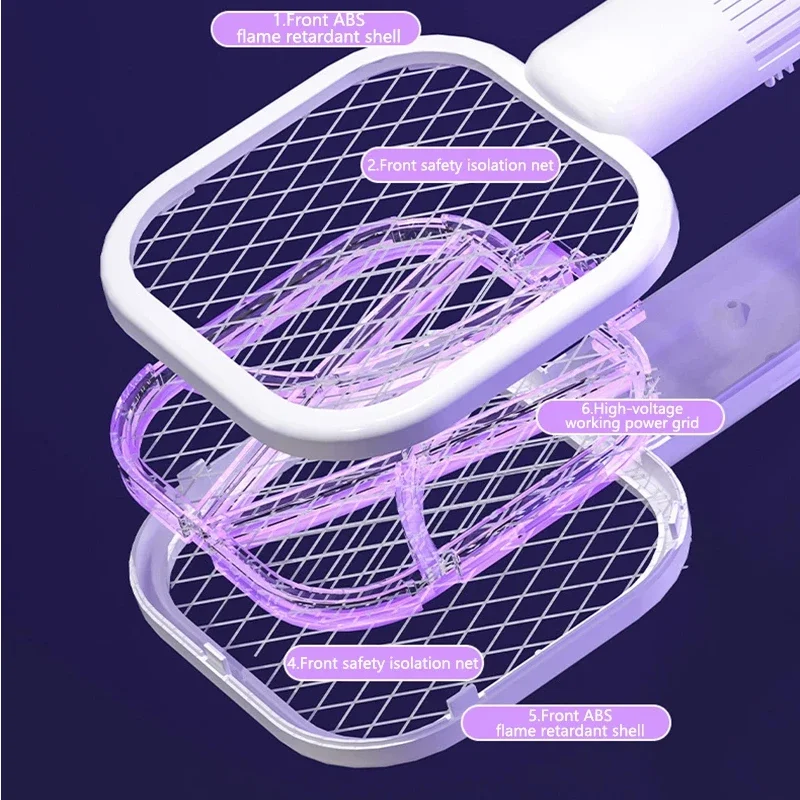Lenovo 2-in-1 Mosquito Killer Lamp Plug-in Household Electric Mosquito Swatter Indoor Mini Portable Blue Light Mosquito Killer