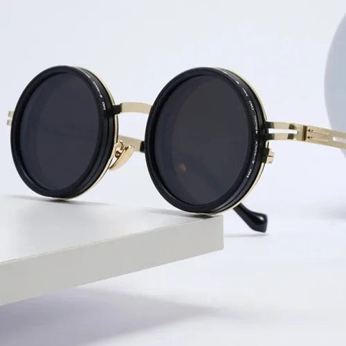 Imagen 2 del producto Nuevo ND2-400 gafas de sol con atenuación ajustable, gafas de sol polarizadas con filtro ND de 9 niveles con estuche de cristal, gafas de sol UV400 para conducir