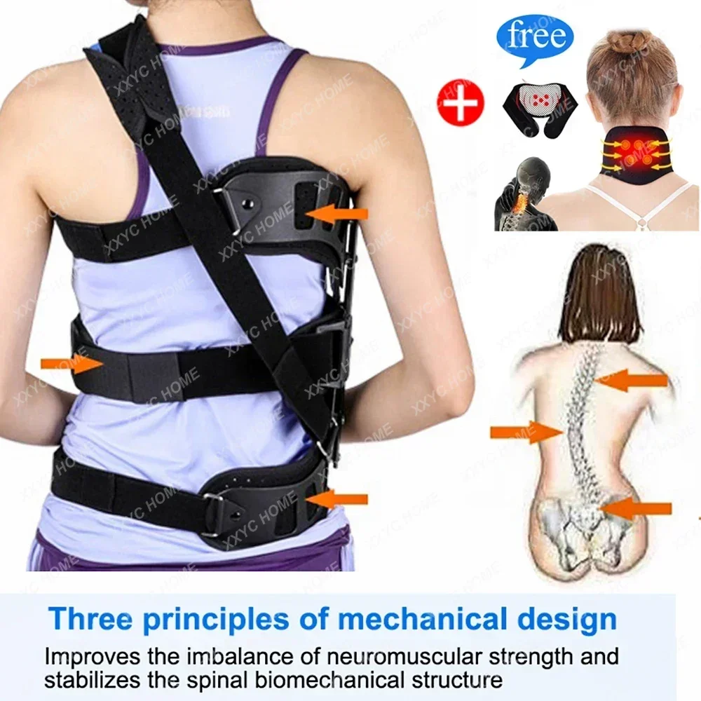 Scoliosis Brace Posture Corrector Treatment Adjustable Spinal Auxiliary Orthosis for Back Postoperative Recovery for Adults