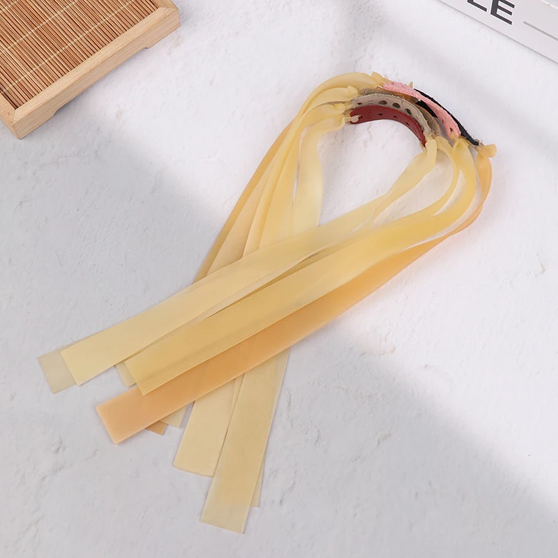 0.65-1.2 مللي متر عالية بسرعة 10 قطعة مقلاع الصيد شريط مطاطي مسطح قوي مرونة عالية في الهواء الطلق المنجنيق اطلاق النار اكسسوارات