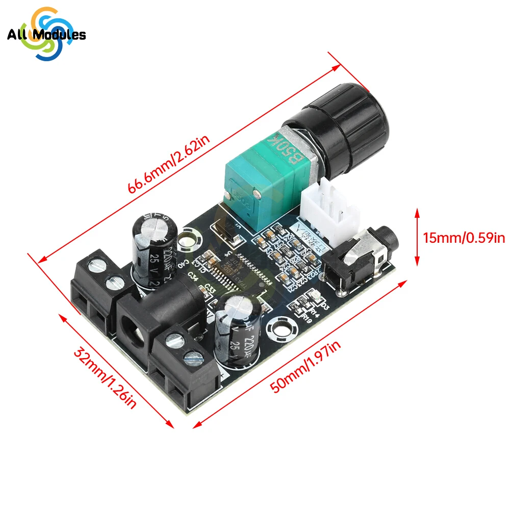 XH-A240 Mini Digital Amplifier Board DC8-26V Universal HD TPA3110D2 30W+30W Digital Audio Power Amplifier Board Amp Module