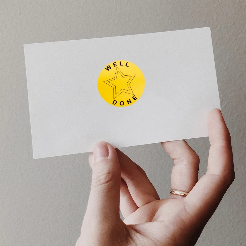 500Pcs 1.5In/3.8Cm Gold Round Star Thank You for Purchasing Product Gift Decoration Stickers Handmade Stickers, Small Business Stickers, Envelope Stickers, Product Purchase Thank You Stickers Gift Decoration Stickers - view 6