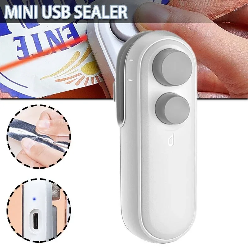 Mini Bag Sealer Sealing Machine 2 in 1 Heat Sealer and Cutter for Plastic Bags