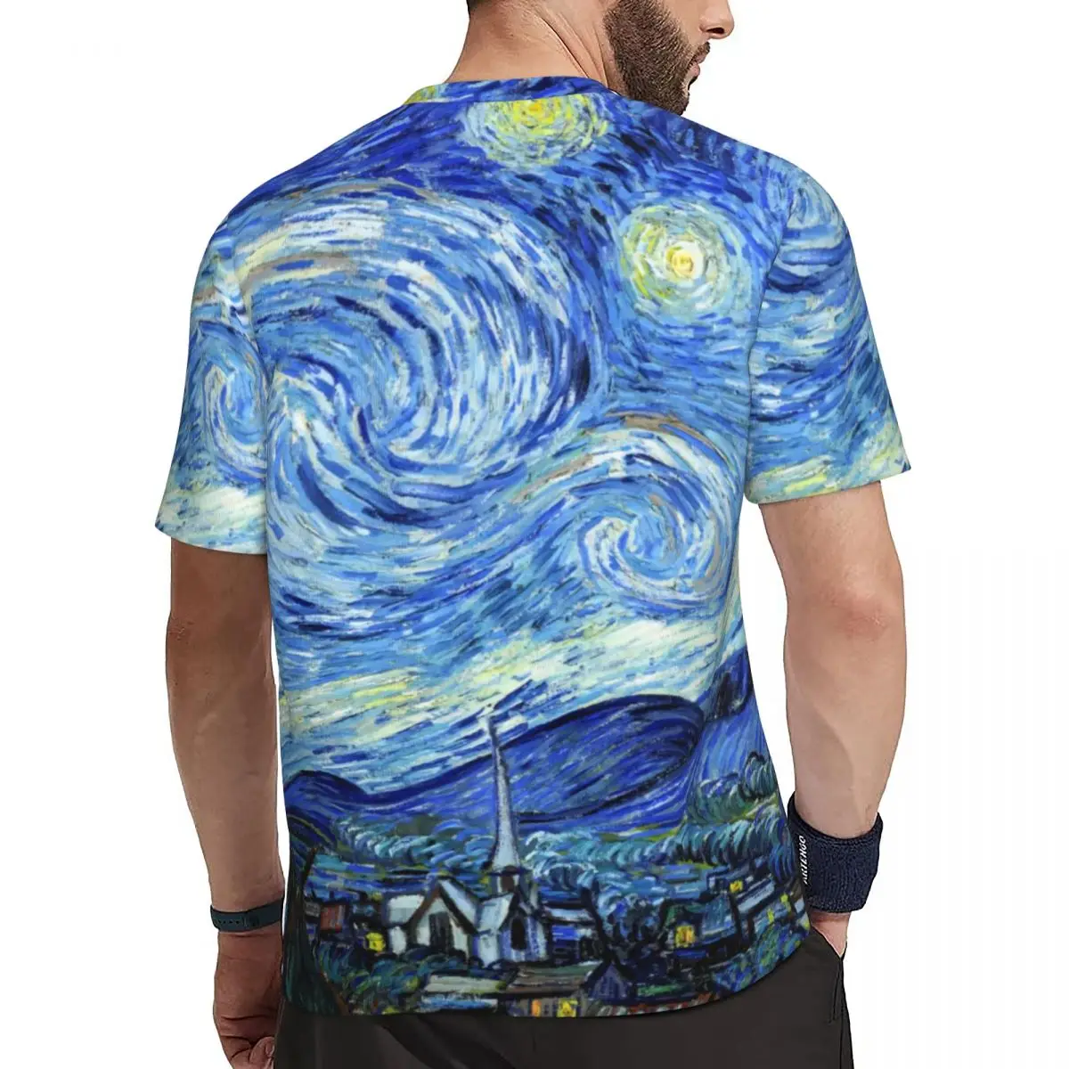 Abstract Star T-Shirt Van Gogh Starry Night Trendy Sportswear T-Shirts Short Sleeve Quick-drying Tshirt Summer Oversize Clothes