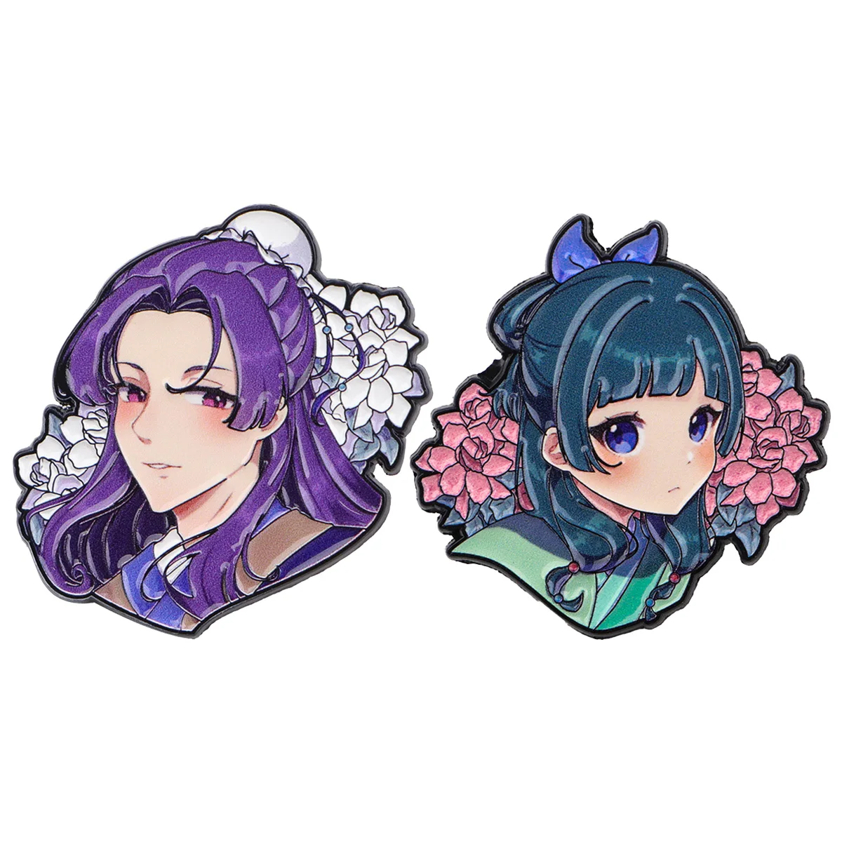 2 teile/satz Manga Charaktere Emaille Pins Metall Anime Brosche Rucksack Kragen Revers Abzeichen Männer Frauen Mode Schmuck Sammlung Geschenk