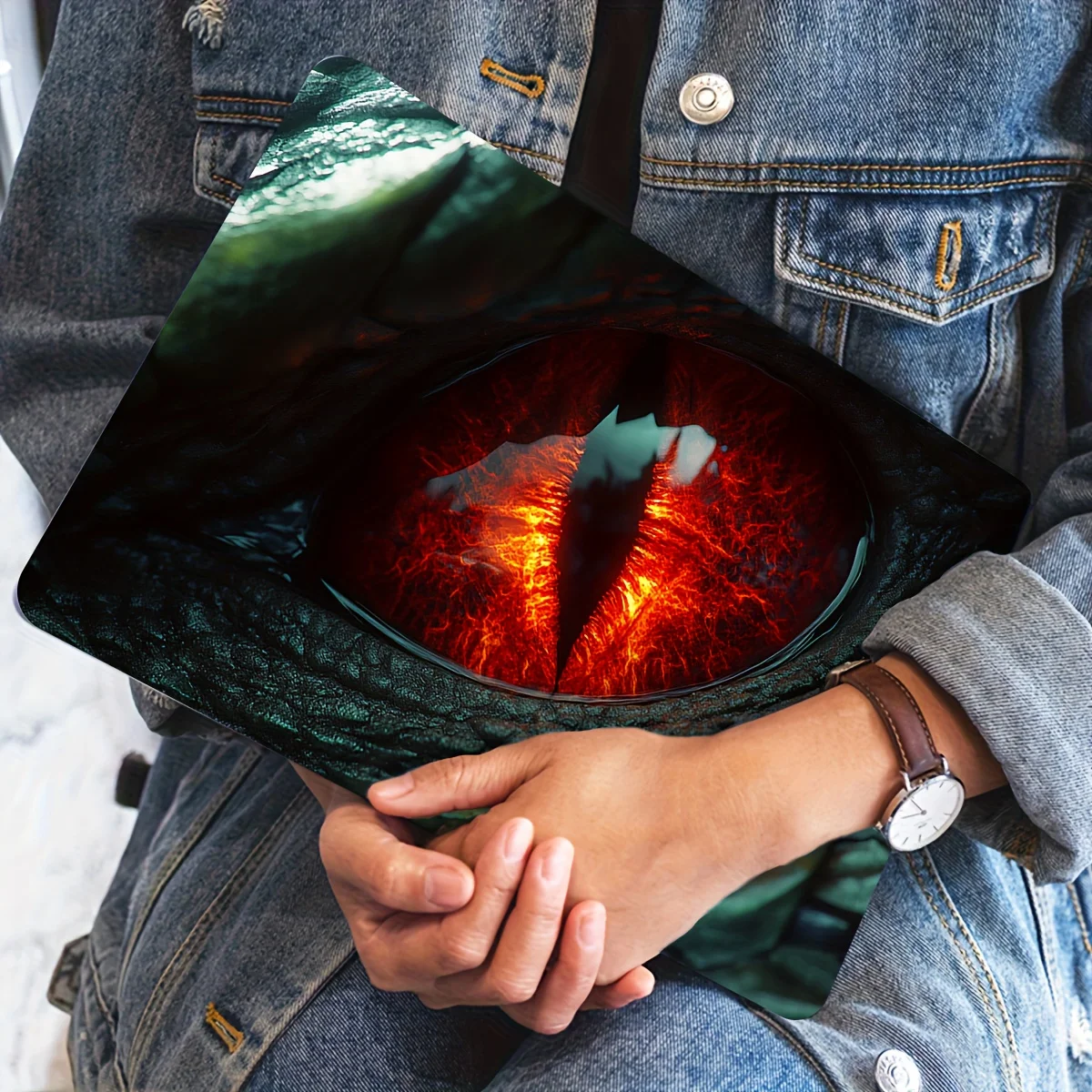 

2-Piece Pattern Laptop Snake Eye Art Decal Case, Universal Netbook Skin Sticker Non-reusable Laptop Skin Sticker Decal