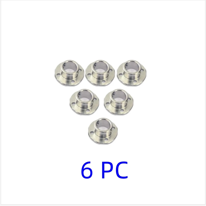 6pc 3/3.17/4/5/6/7/8/10/11/12mm Rigid Flange Coupling Motor Guide Shaft Coupler Motor Connector Shaft Axis Bearing Fittings