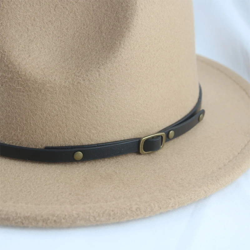 Hats for Women Kids Child Small 52cm Solid Belt Kids Fedora Formal Dress Wedding Camel Black Child Fedora Hat Sombreros De Mujer